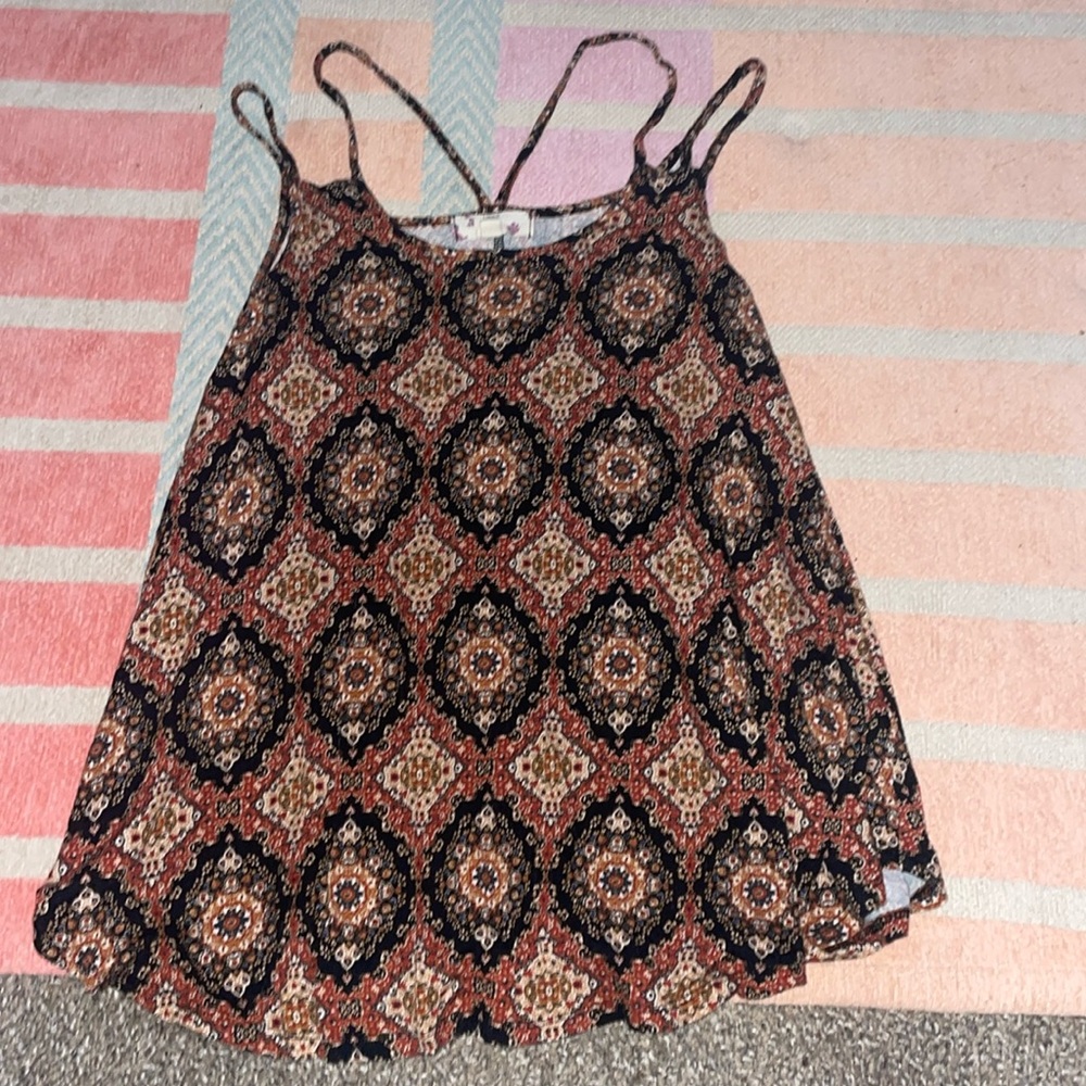 Medium printed tank top boho